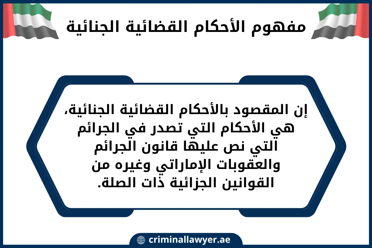 مفهوم الأحكام القضائية الجنائية