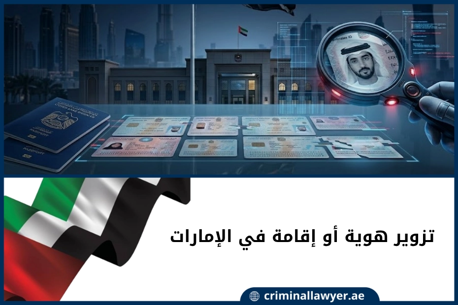 تزوير هوية أو إقامة في الإمارات